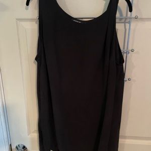 Black sleeveless blouse